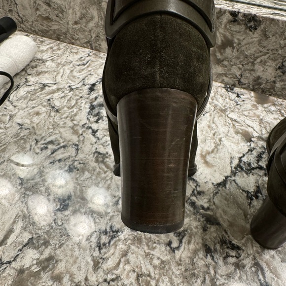 Jimmy Choo Olive Green Suede Ankle Boots size 37 - Picture 6 of 8